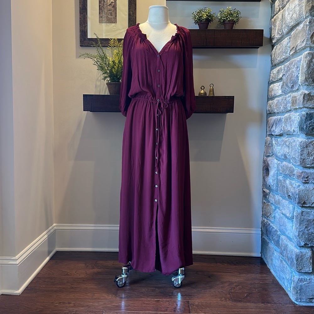 GAP WOMEN’S CASUAL BUTTON DOWN LONG DRESS